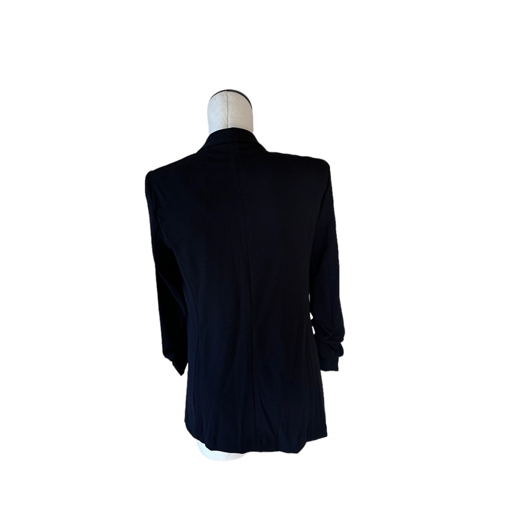 NWT T Tahari Collarless Open Front Blazer Black SZ-2X - Picture 8 of 10